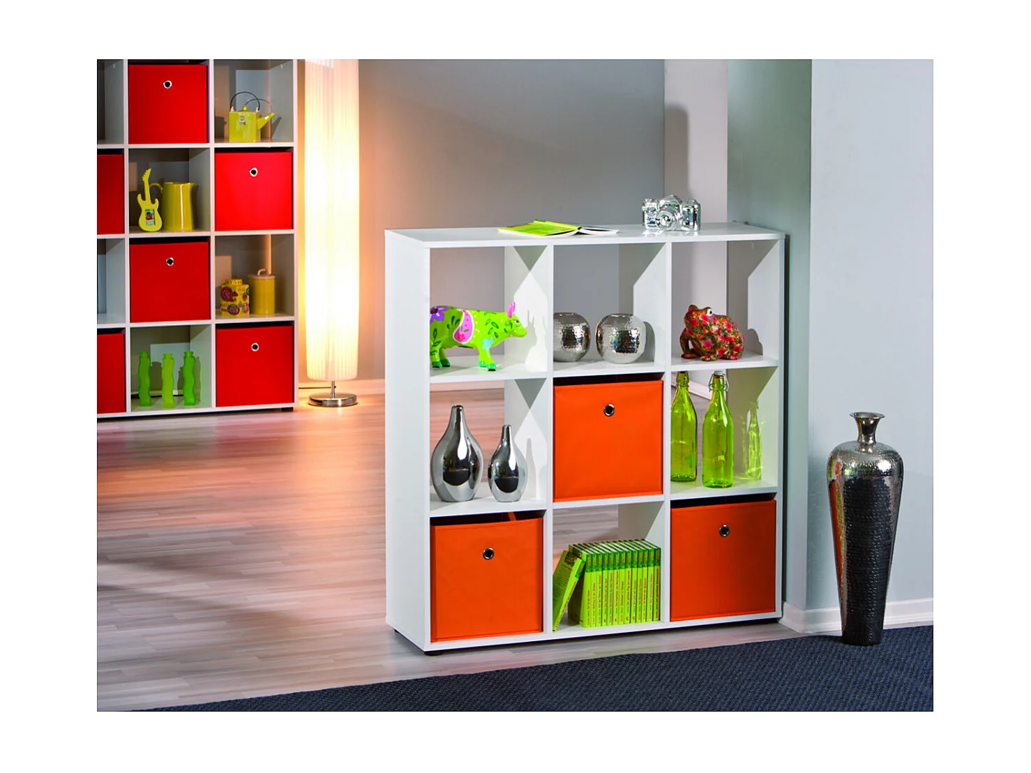 TEO - Meuble de Rangement Etagère 9 Compartiments