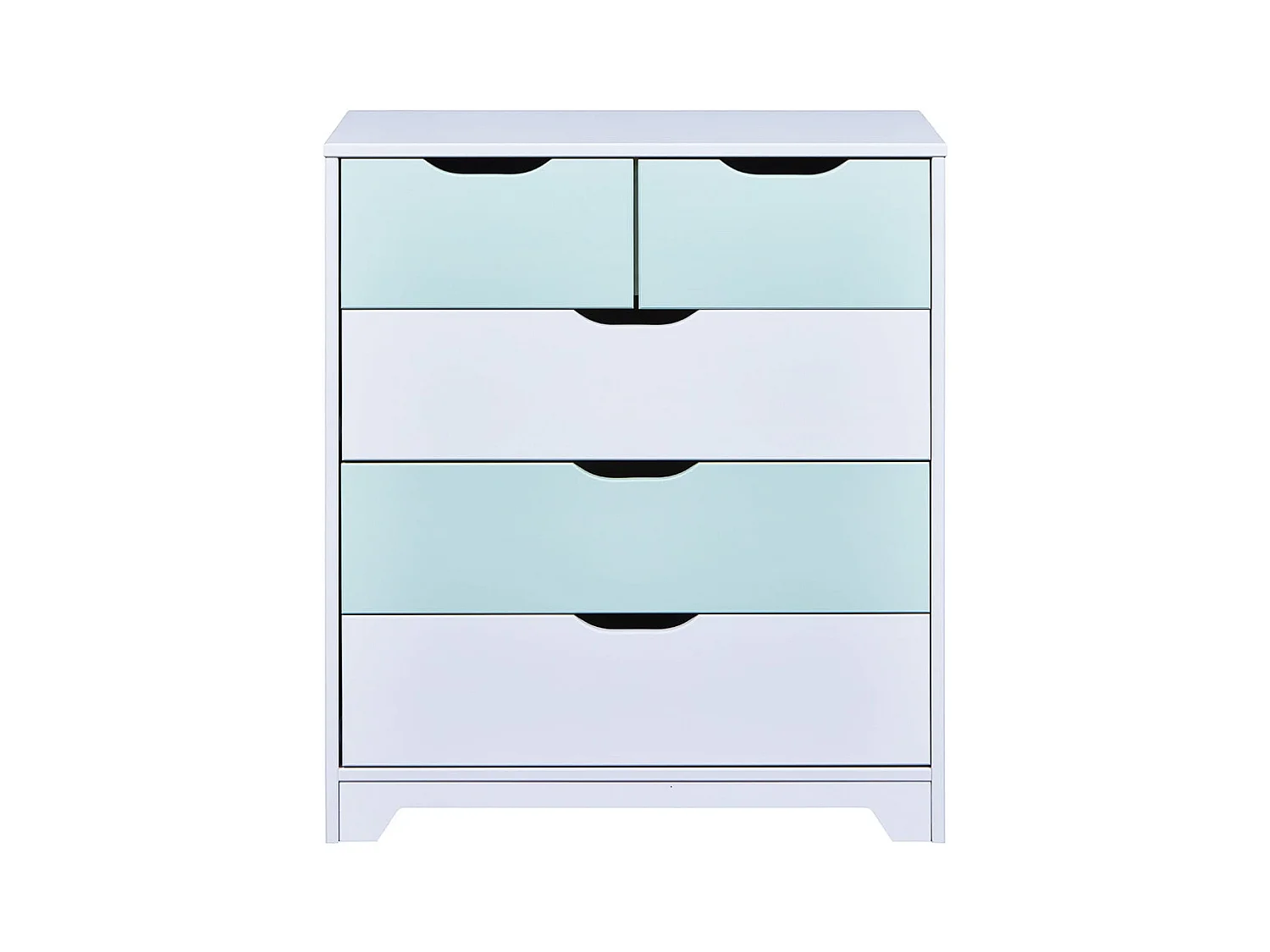 GLASCA - Ensemble Lit Gigogne 90x200cm + Commode Pin Massif