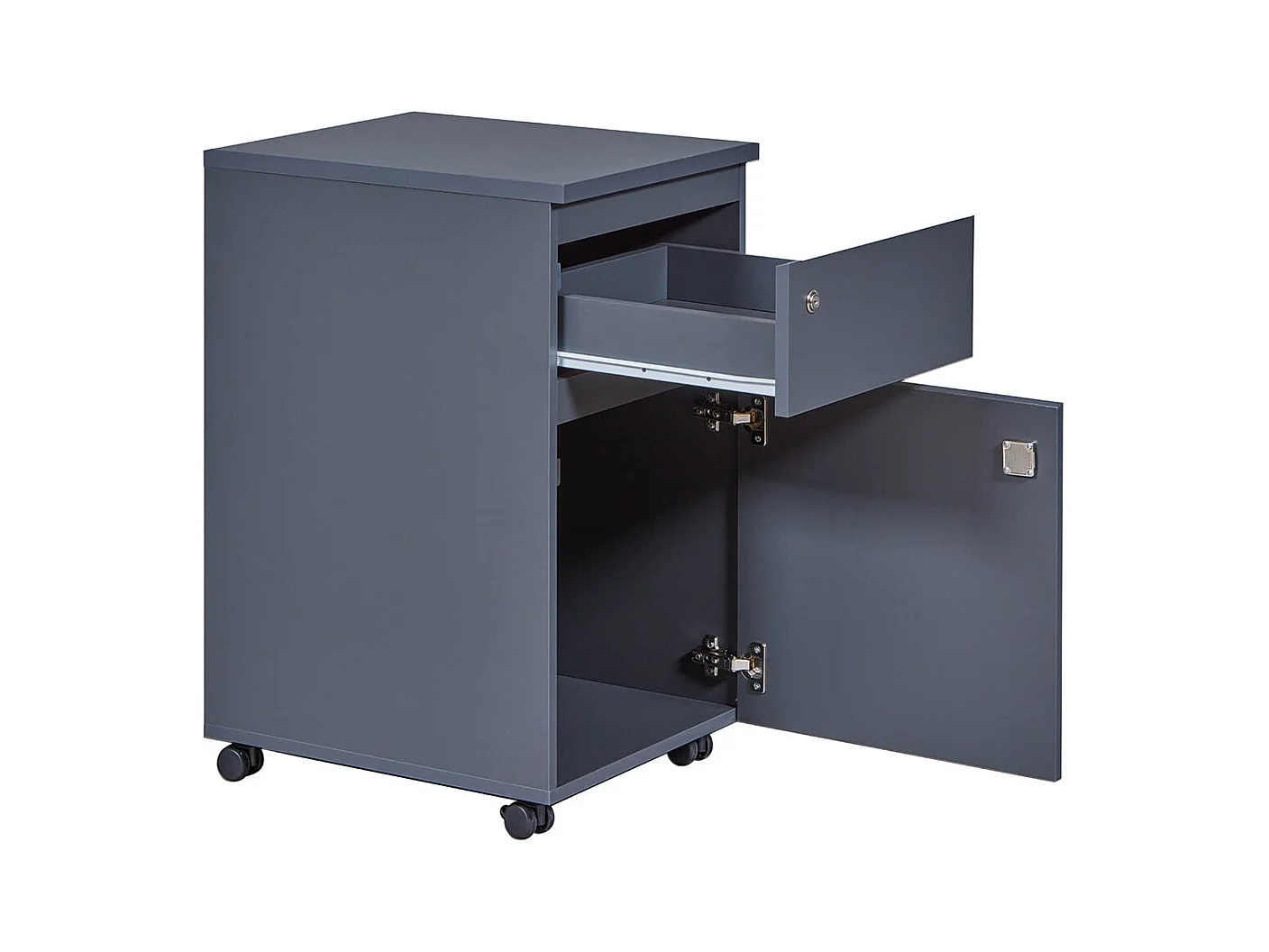 MARIO - Pack Bureau Gamer et Caisson Verouillable Anthracite