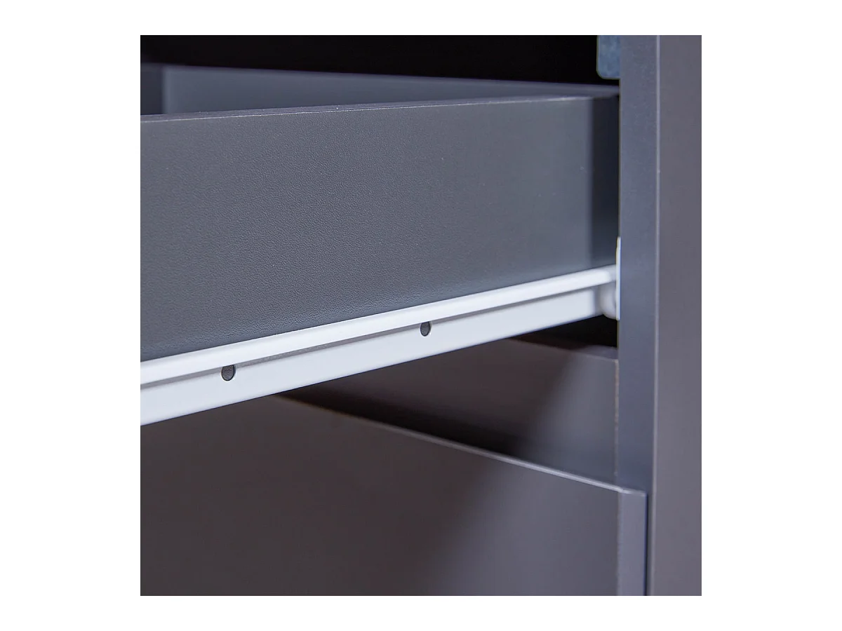 MARIO - Pack Bureau Gamer et Caisson Verouillable Anthracite