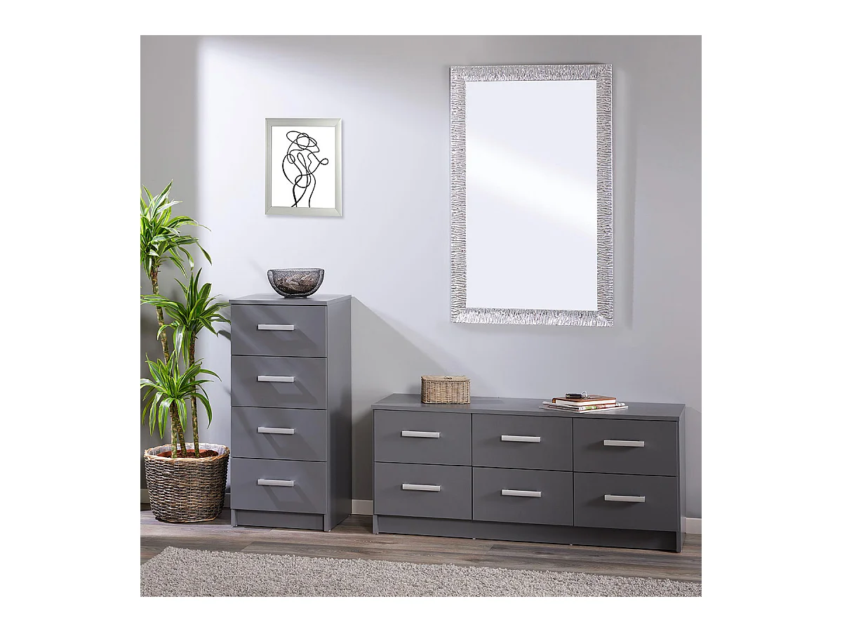 ZEINE - Pack Rangement avec Meuble à Tiroirs et Commode Basse