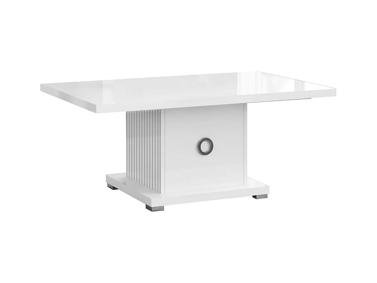 MARIKA - Ensemble Salon Laqué Blanc Brillant avec Leds