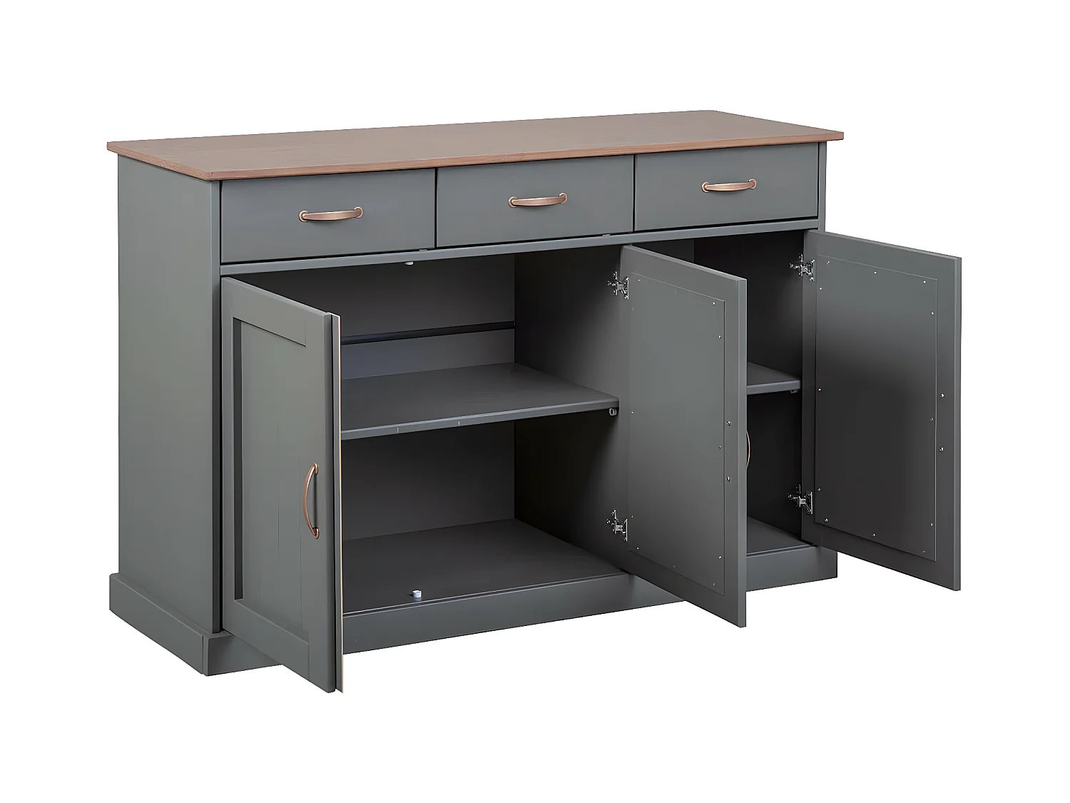 MELINA - Pack Séjour 2 Buffets de Rangement en Pin Massif