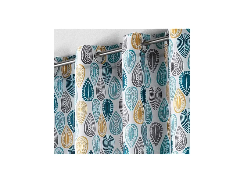 Rideau Tamisant "Palpito" 140x260cm Blanc & Bleu