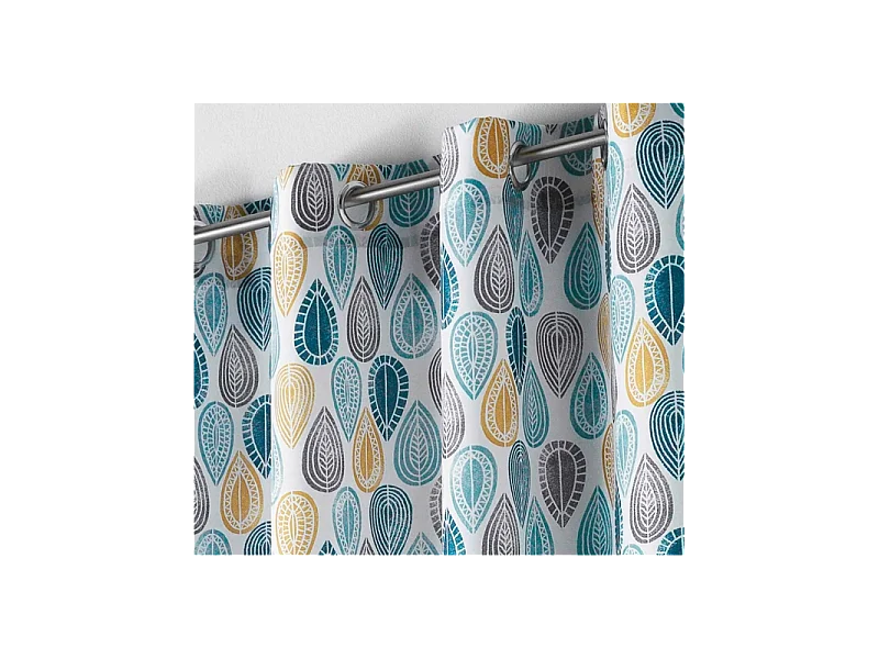 Rideau Tamisant "Palpito" 140x260cm Blanc & Bleu