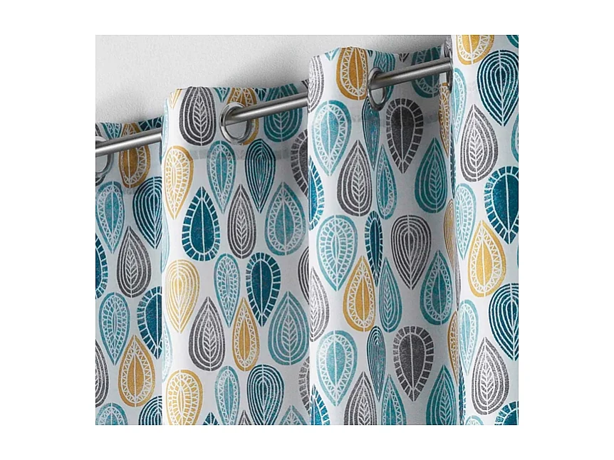 Rideau Tamisant "Palpito" 140x260cm Blanc & Bleu