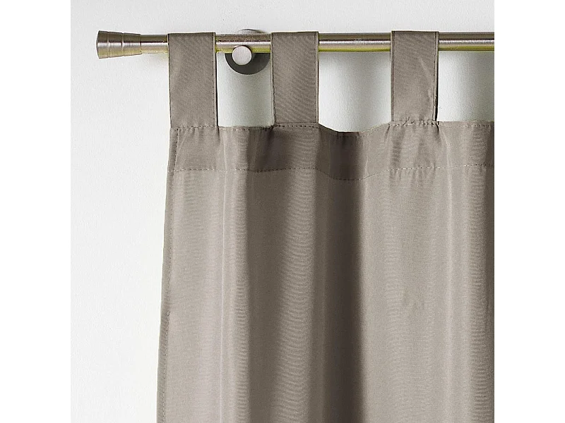Rideau à Passants "Essentiel" 140x260cm Taupe