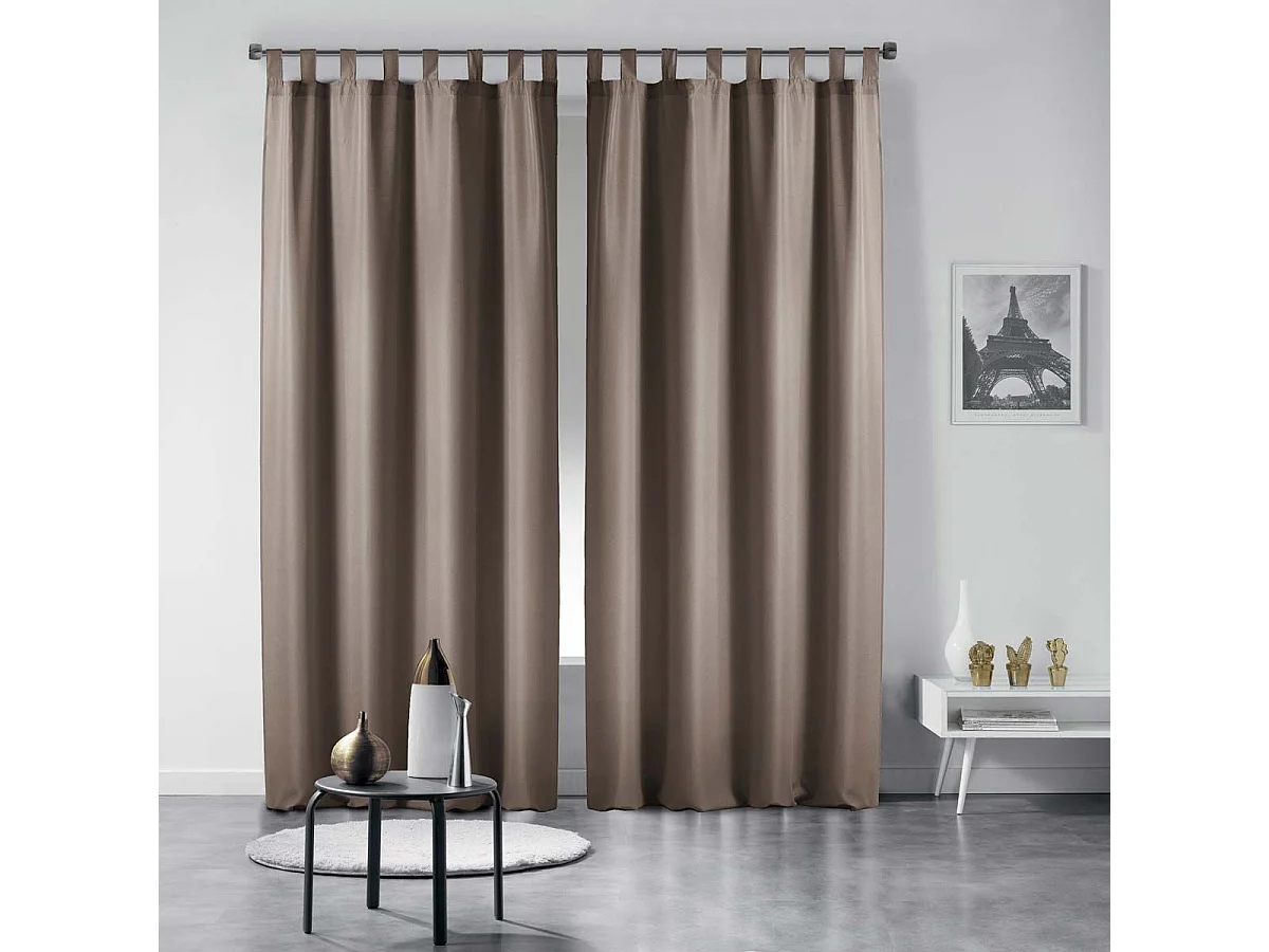 Rideau à Passants "Essentiel" 140x260cm Taupe