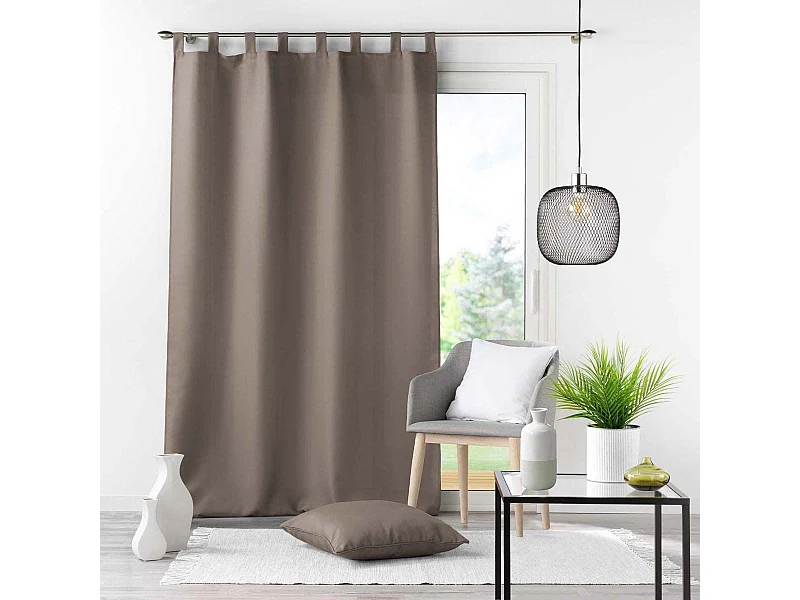 Rideau à Passants "Essentiel" 140x260cm Taupe