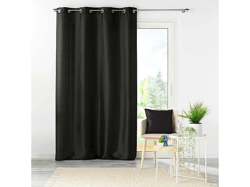 Rideau à Oeillets "Shana" 140x240cm Noir