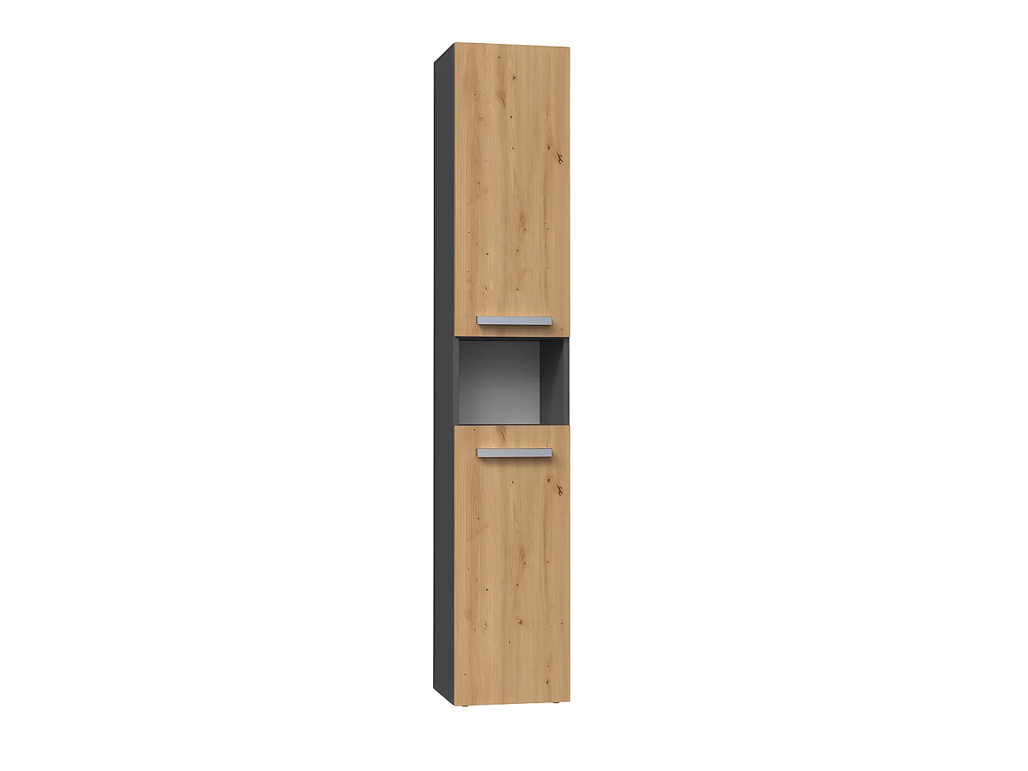 HORTI - Mueble de baño con cesto de ropa - 31x30x174 cm - Columna de almacenaje para baño