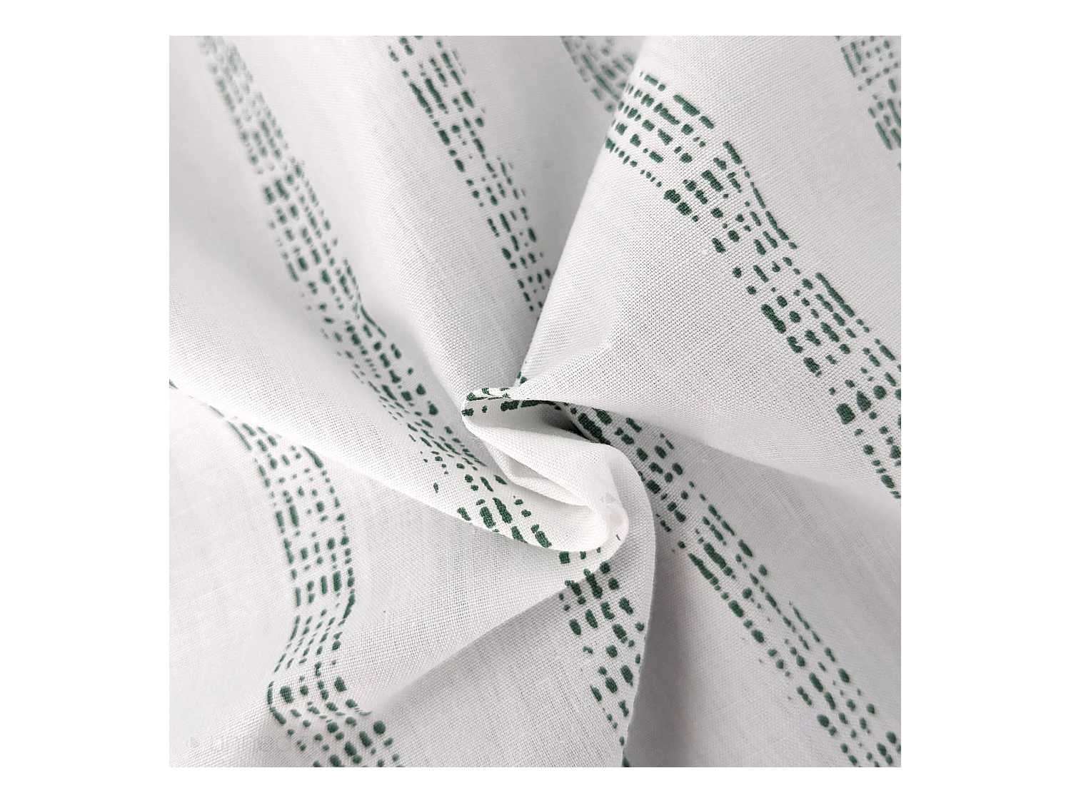 Housse de couette 200x200 cm percale coton GABY vert Kaki