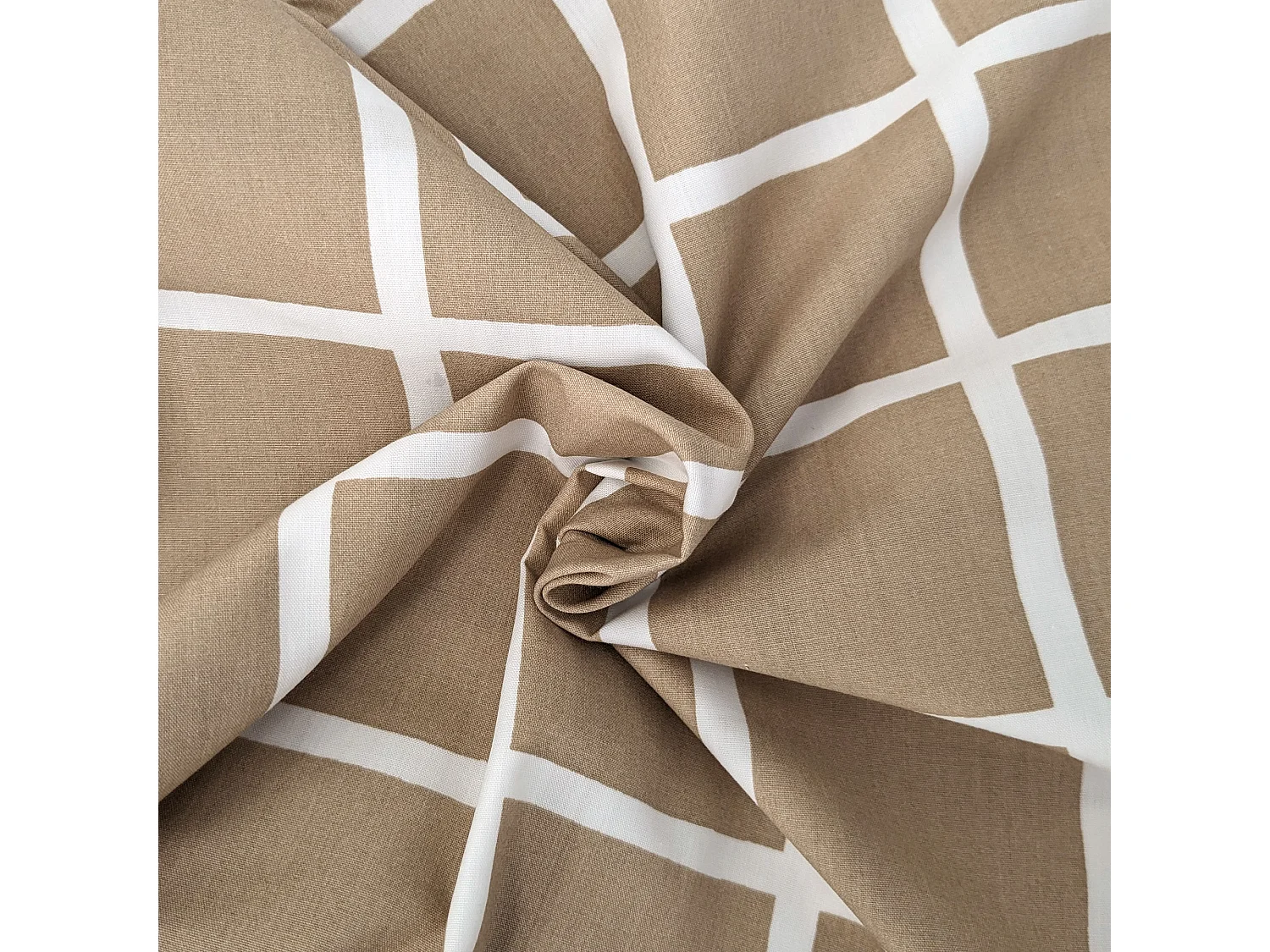 Housse de couette 140x200 cm percale coton DDM MAX Beige