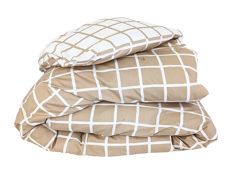 Housse de couette 140x200 cm percale coton DDM MAX Beige