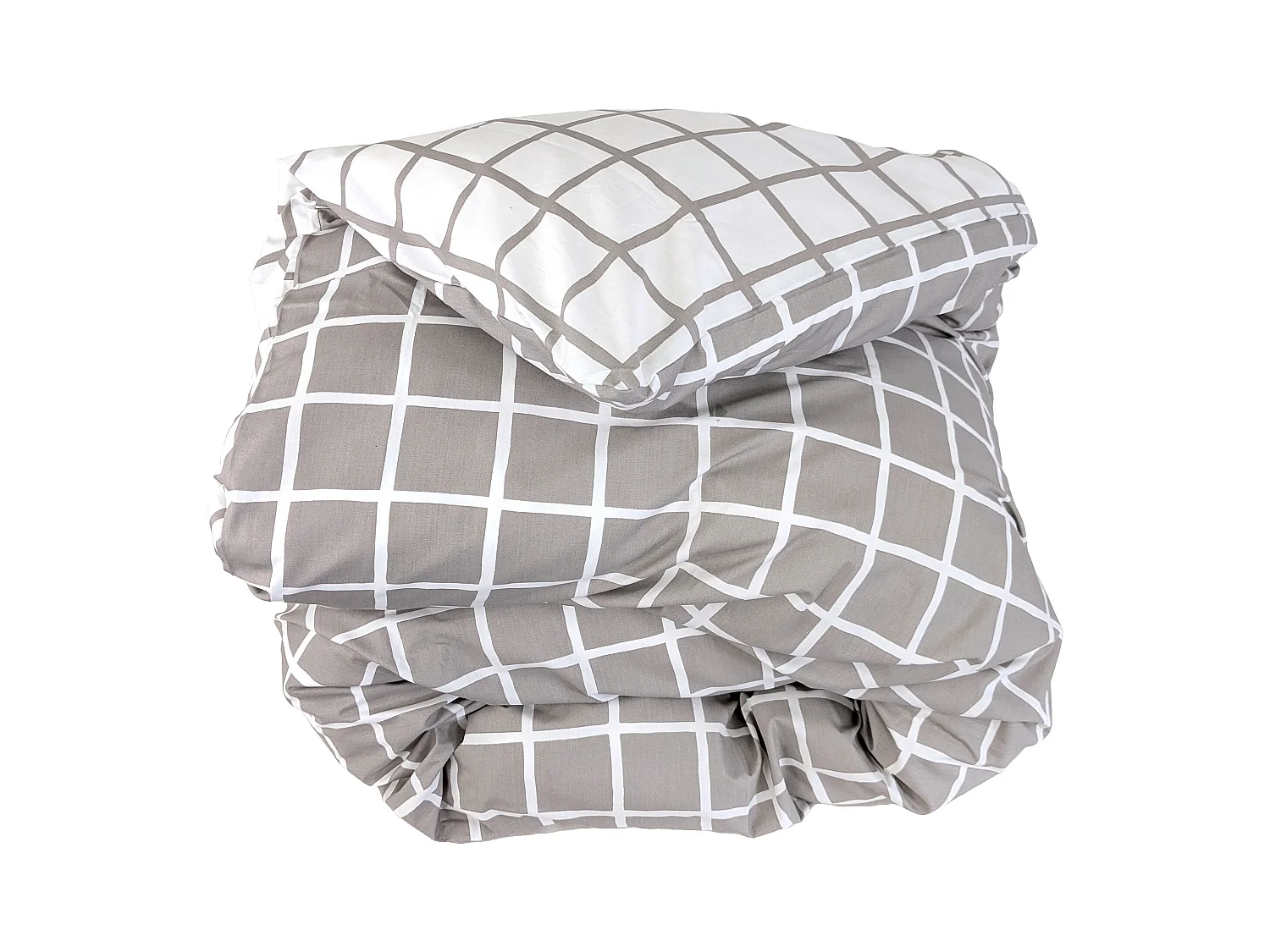 Housse de couette 200x200 cm percale coton DDM MAX Gris