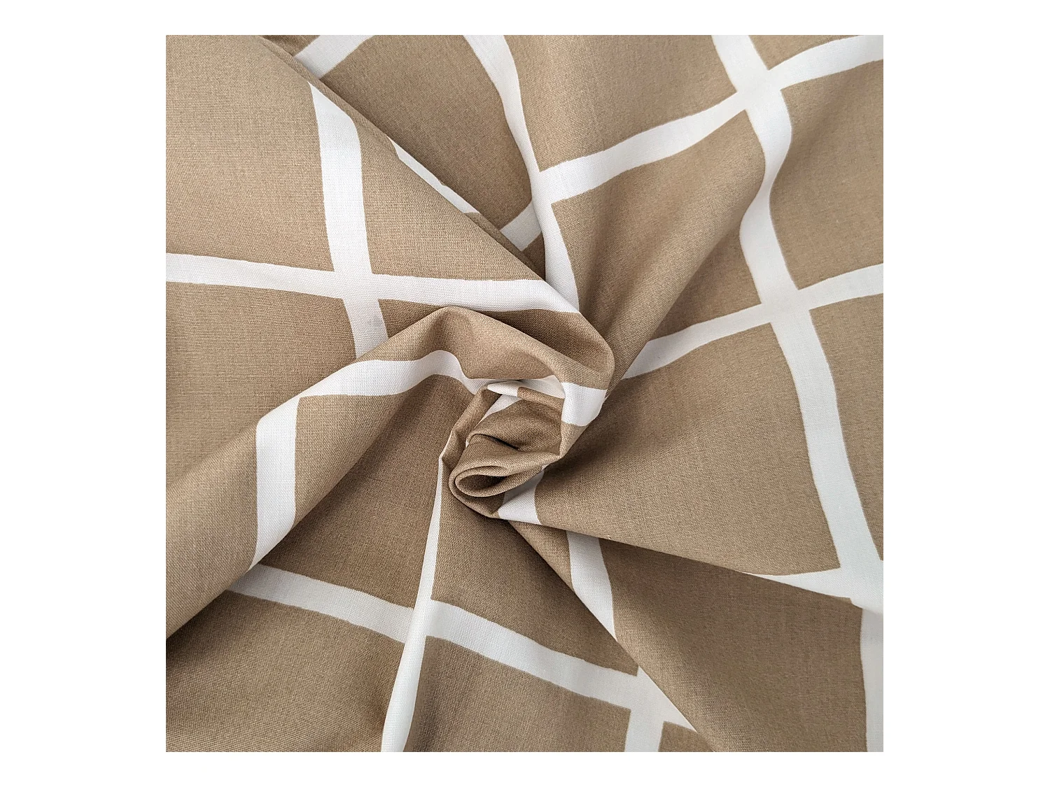 Housse de couette 200x200 cm percale coton DDM MAX Beige