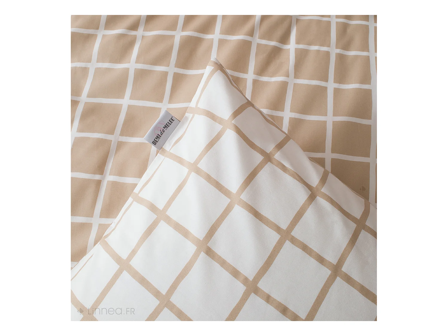 Housse de couette 200x200 cm percale coton DDM MAX Beige