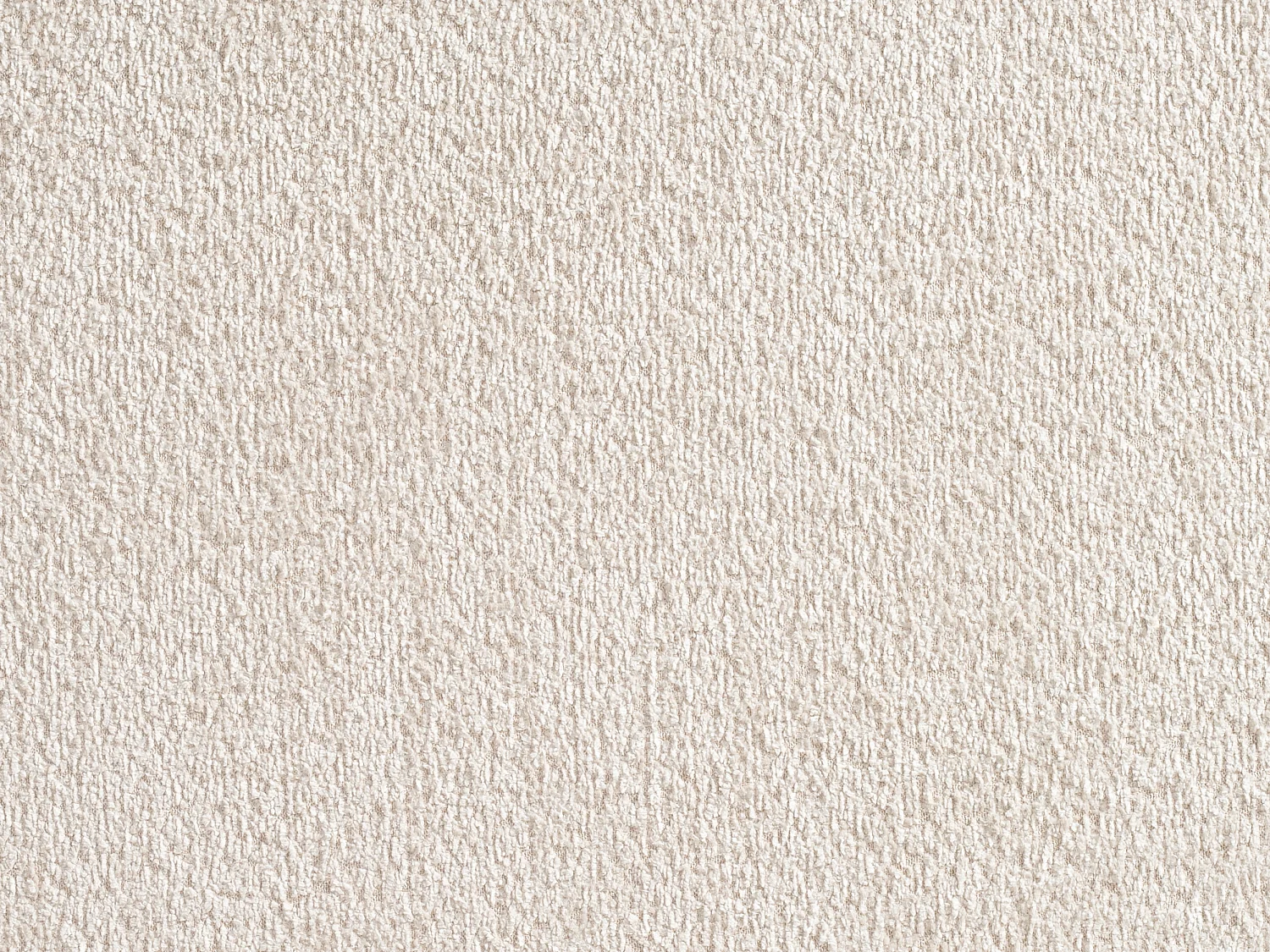 Letto 140 x 190 cm Tessuto effetto bouclette Écru + Materasso - SANTADI