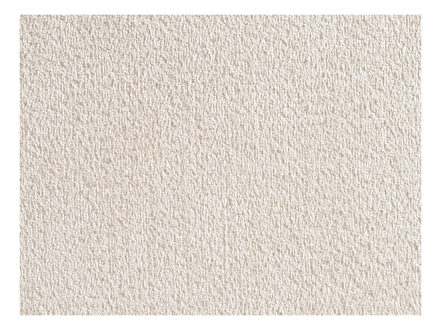 Bed 160 x 200 cm - Bouclé stof effect - Ecru + Matras - SANTADI