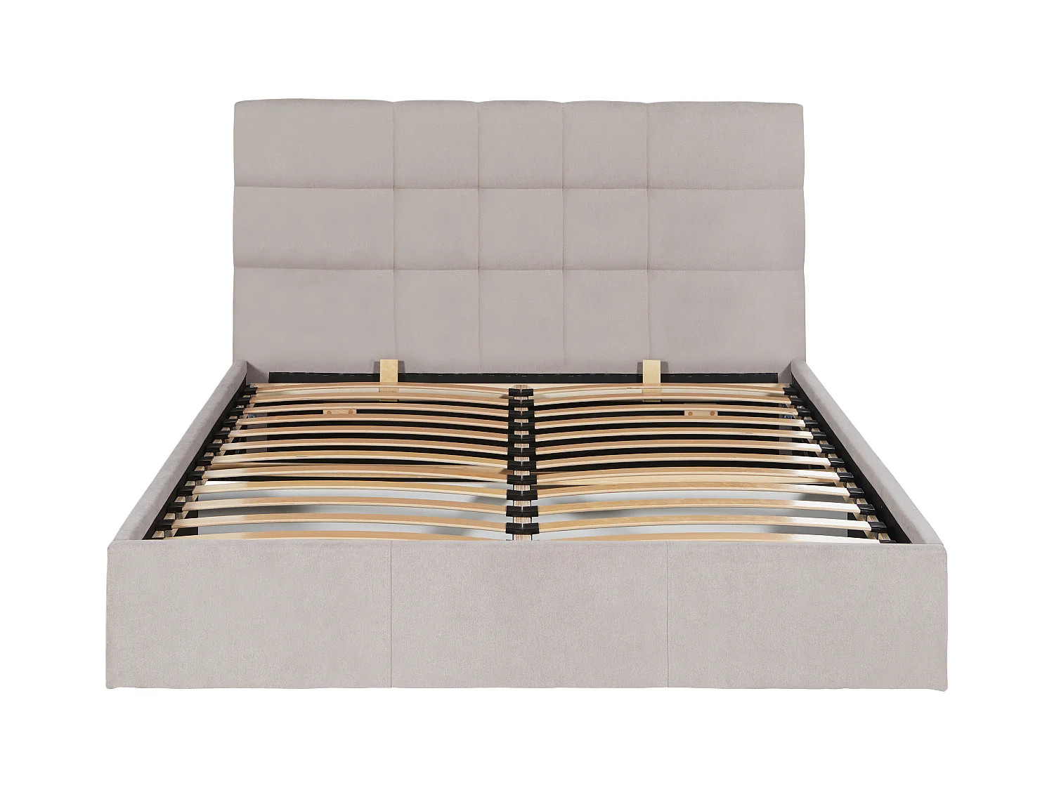 Bed met opbergruimte 160 x 200 cm - Stof - Beige + matras - ELIAVA van Pascal Marabito