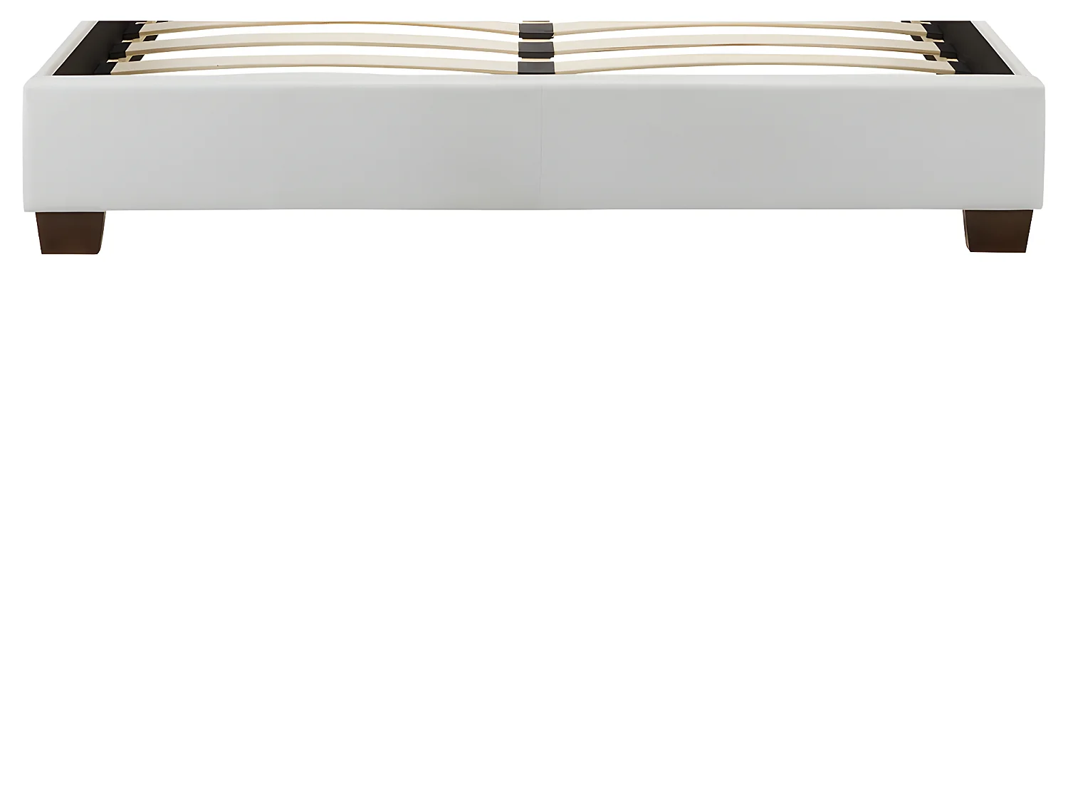 Bed 160 x 200 cm - Kunstleer - Wit + matras - FAUSTIN