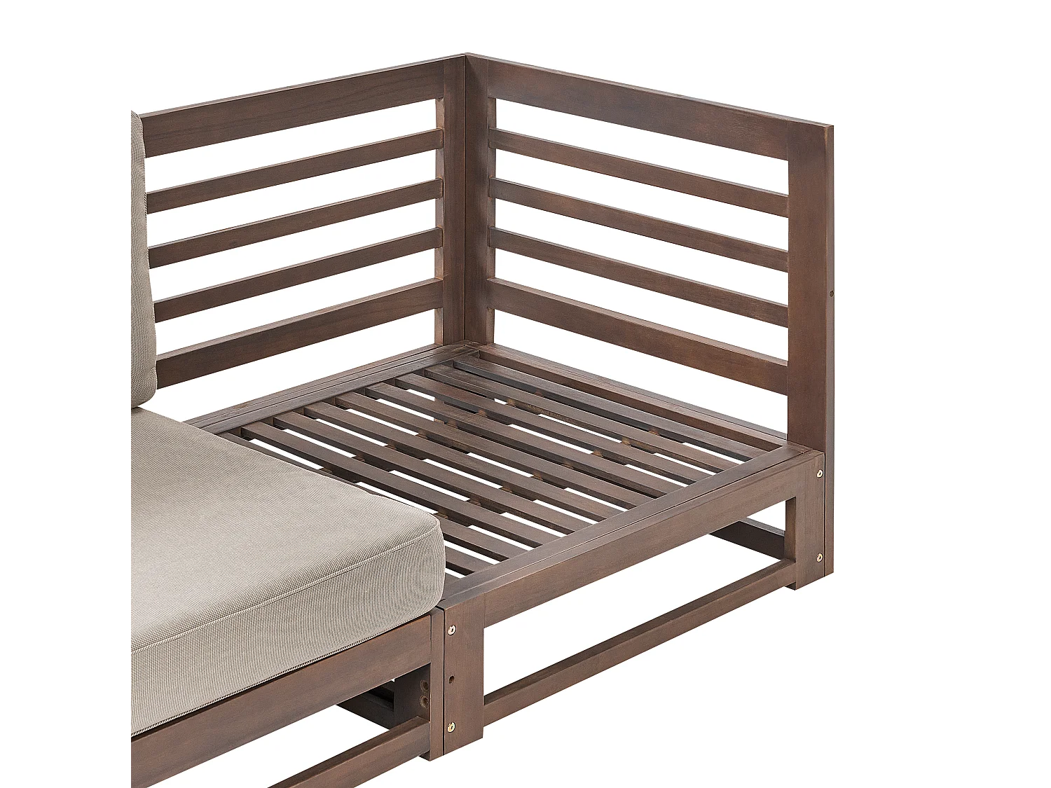 Sofa ogrodowa dla 3 osób TRANI Modułowy Certyfikowane drewno akacjowe Ciemnobrązowy