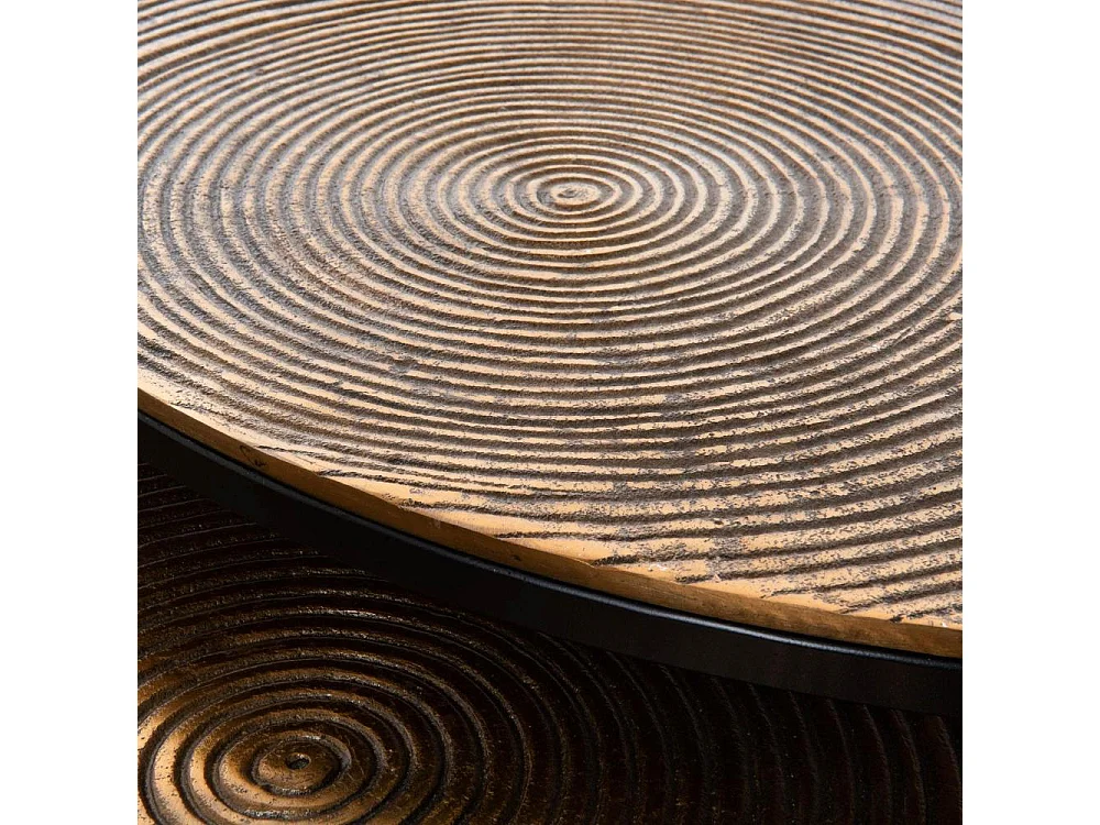 Set de 3 Tables Basses rondes Gigognes en Aluminium