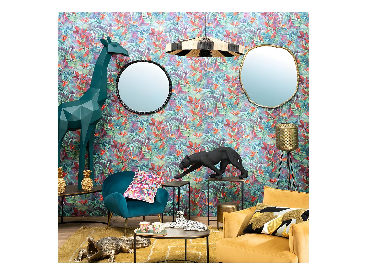 Panthère noire mate 100 cm