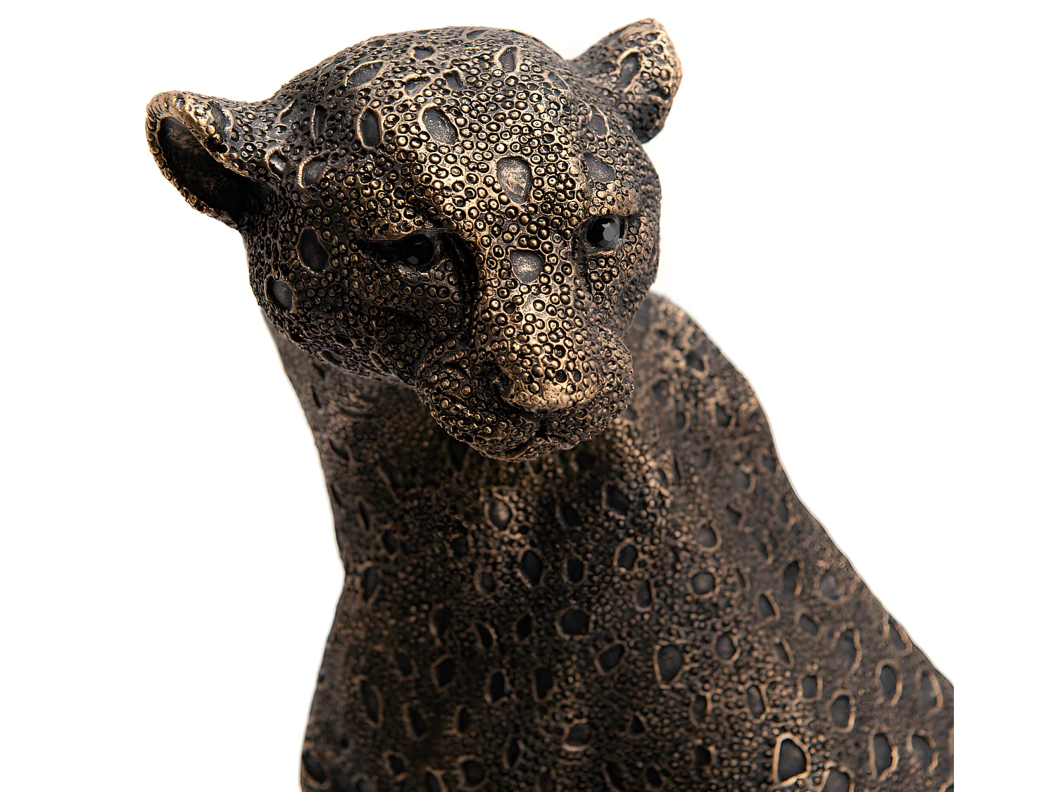 Panthère en bronze tachetée hauteur 41 cm