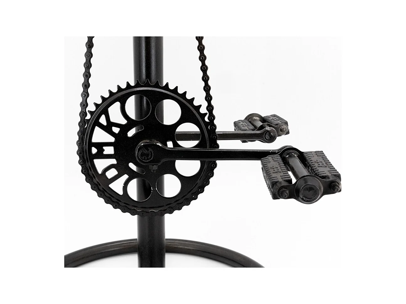 Tabouret vélo vintage en cuir de chèvre