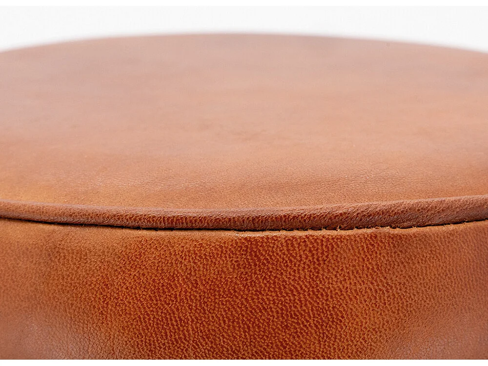 Tabouret vélo vintage en cuir de chèvre