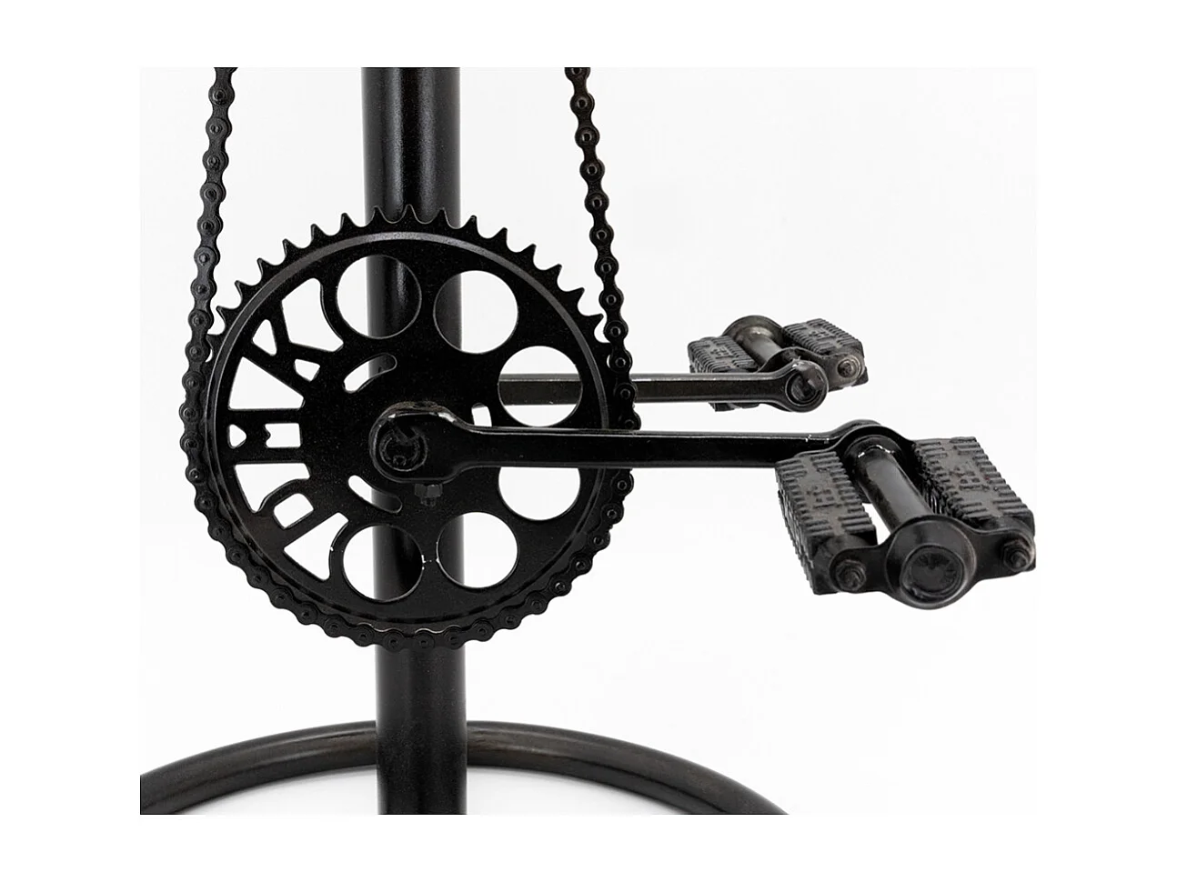 Tabouret vélo vintage en cuir de chèvre