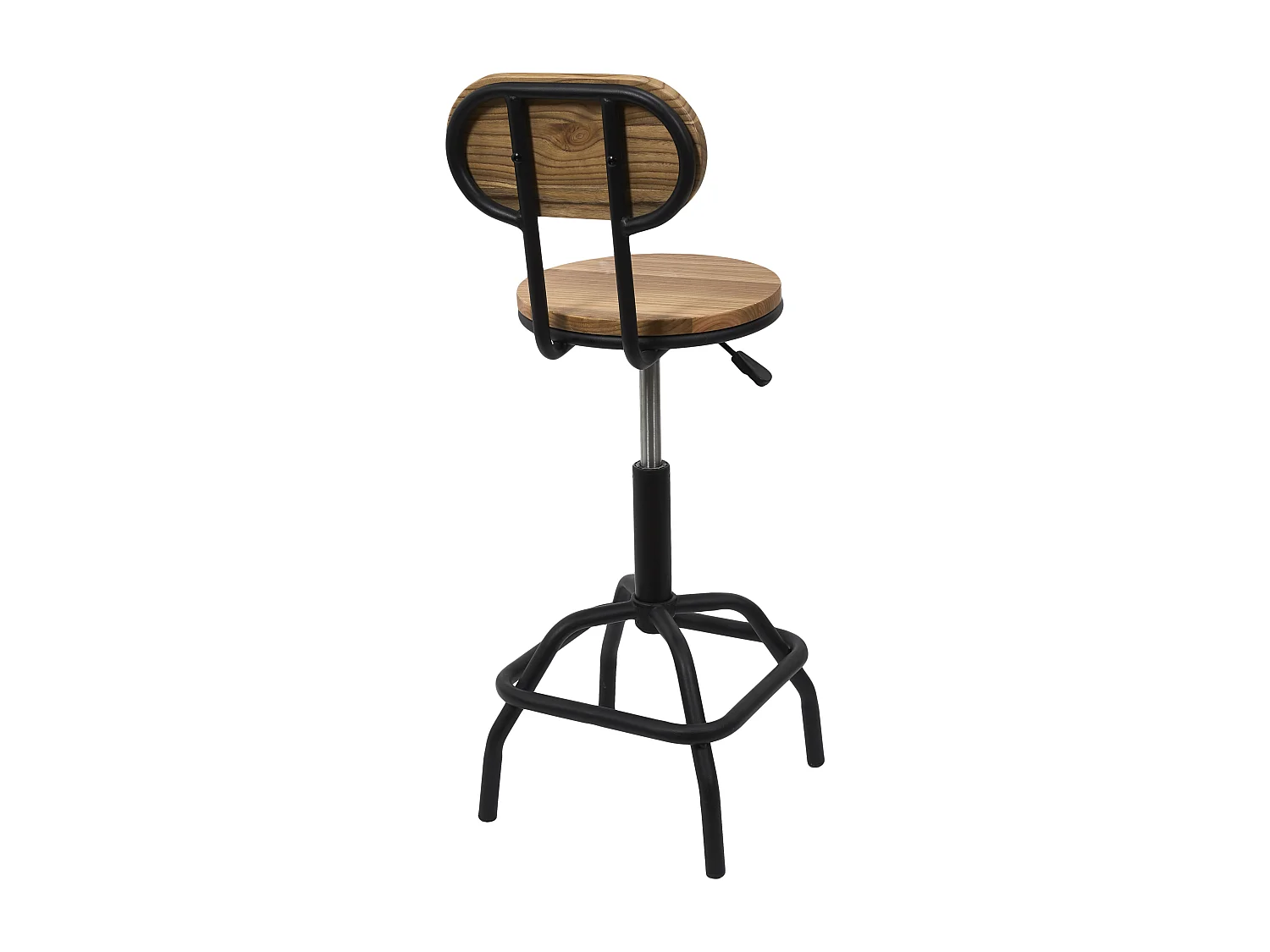 Tabouret Chaise De Bar Reglable Bois Brut Ace