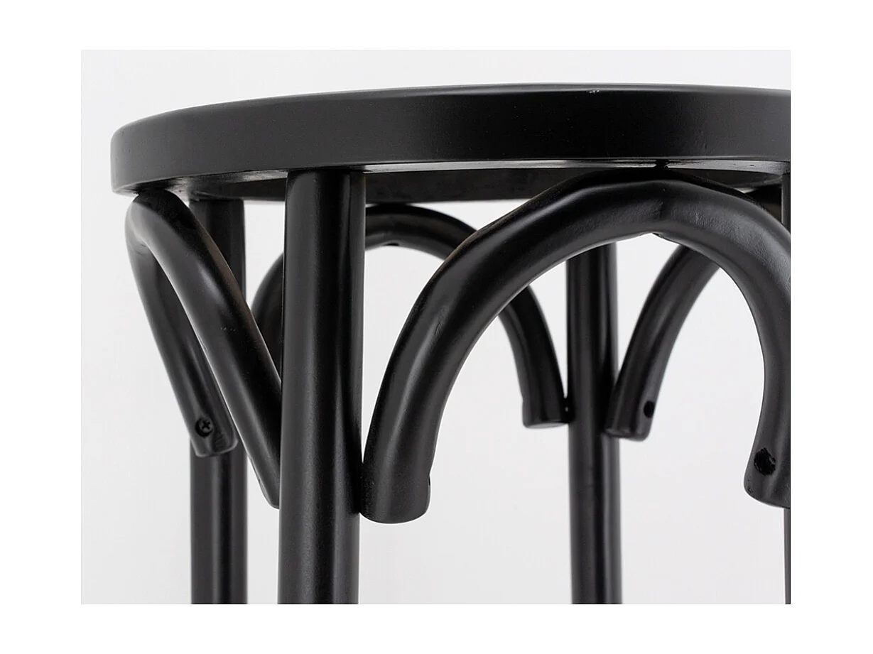 Tabouret en bouleau et cannage rotin