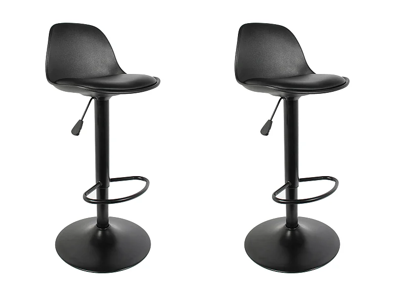Lot de 2 Tabourets de Bar "Isak" 104cm Noir
