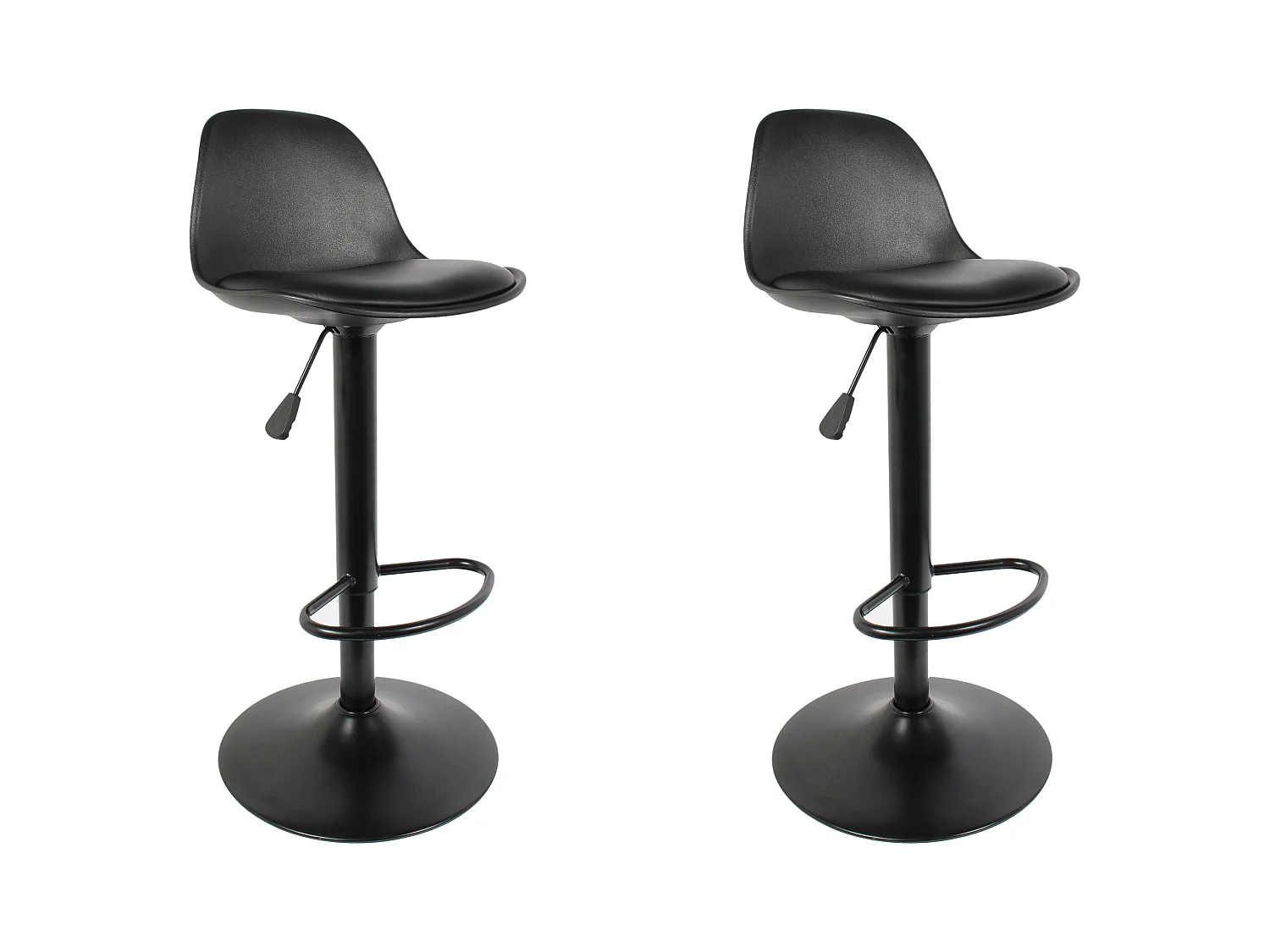 Lot de 2 Tabourets de Bar "Isak" 104cm Noir