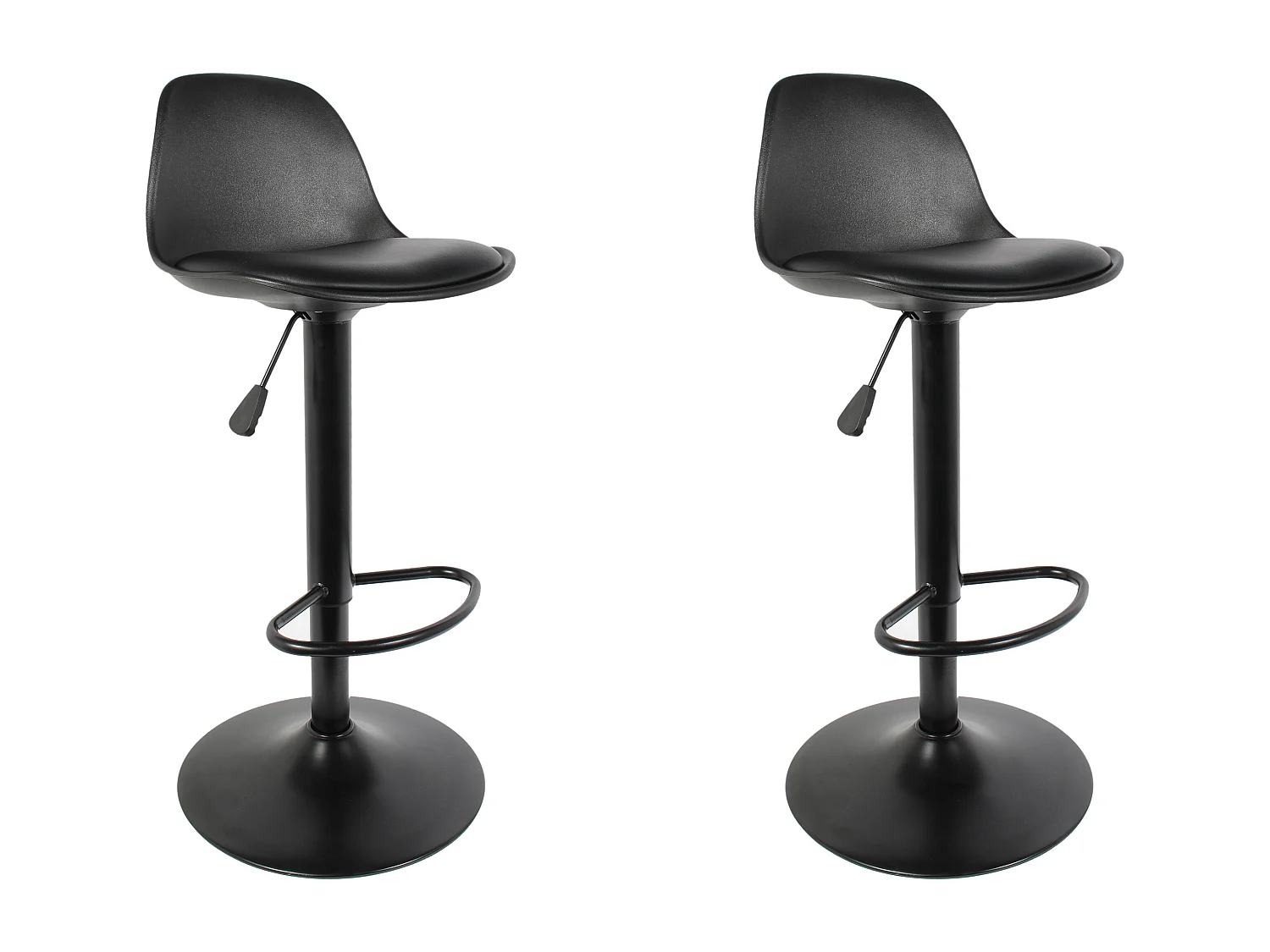 Lot de 2 Tabourets de Bar "Isak" 104cm Noir