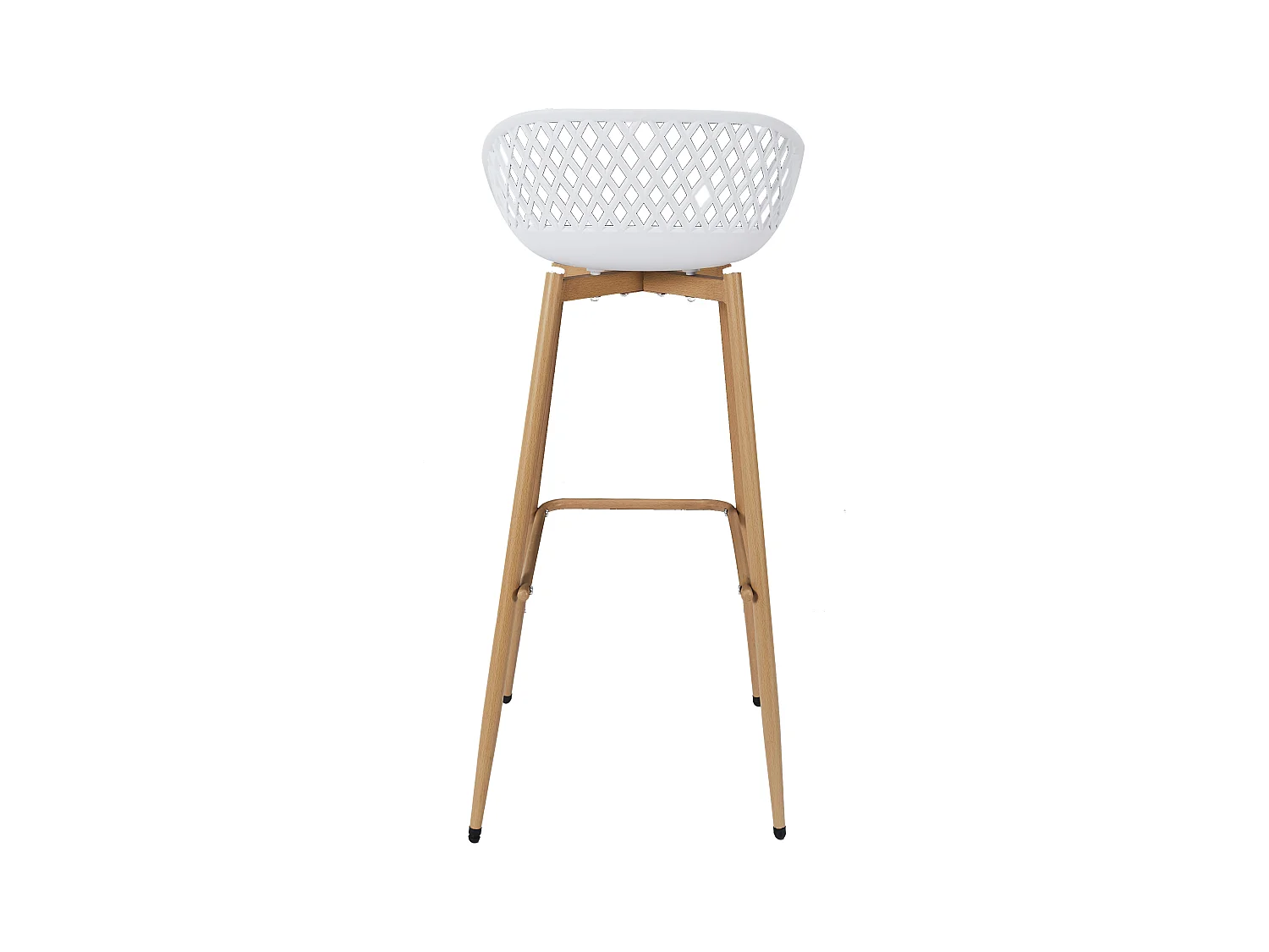 Tabouret De Bar Malaga Blanc - Lot De 2 Blanc, Marron