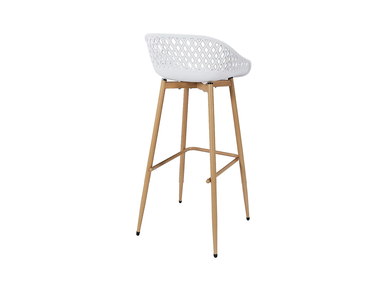 Tabouret De Bar Malaga Blanc - Lot De 2 Blanc, Marron