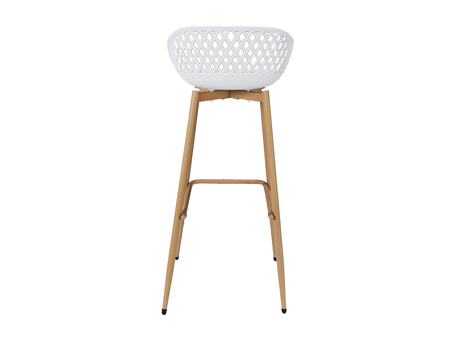 Tabouret De Bar Malaga Blanc - Lot De 2 Blanc, Marron
