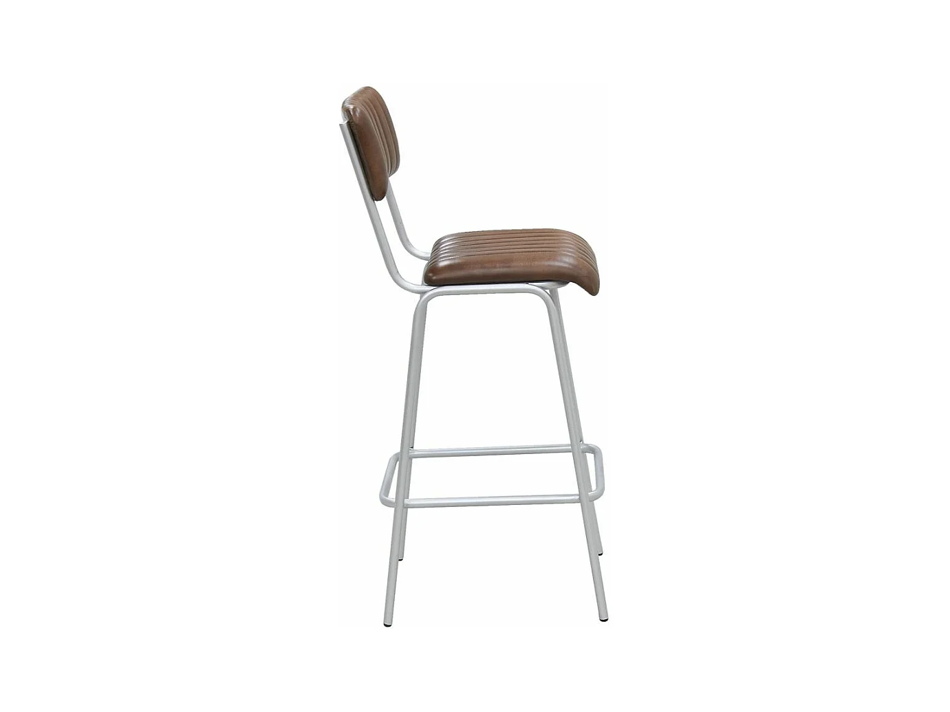 Tabouret de bar en cuir et métal Hauteur Siège 65 cm