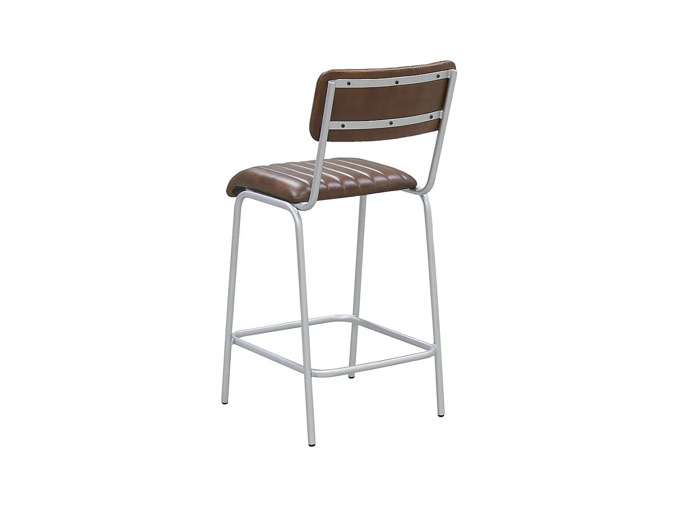 Tabouret de bar en cuir et métal Hauteur Siège 65 cm
