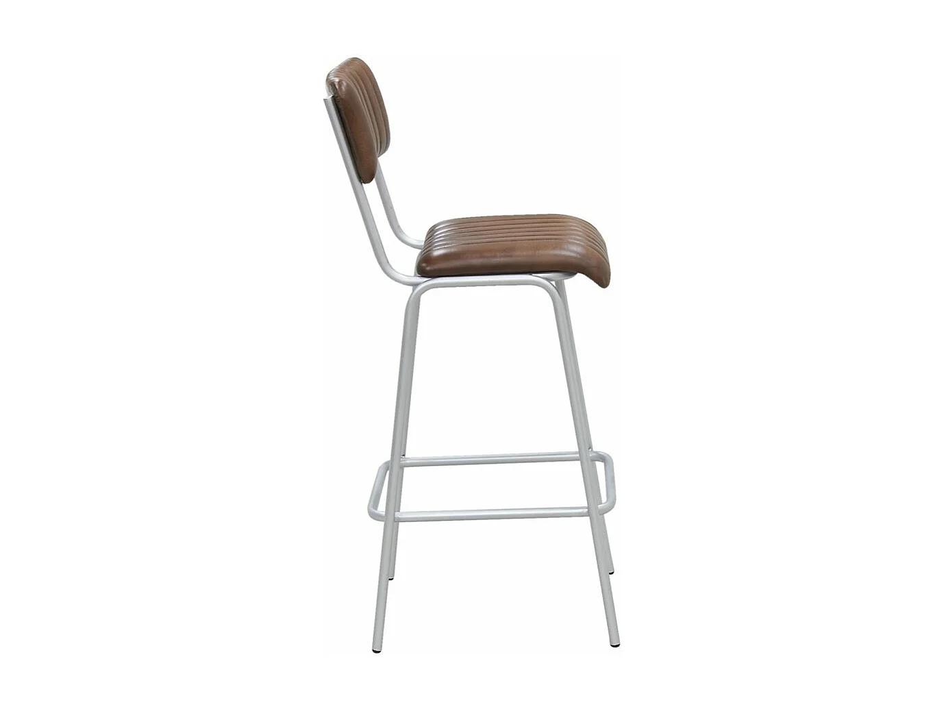 Tabouret de bar en cuir et métal Hauteur Siège 65 cm