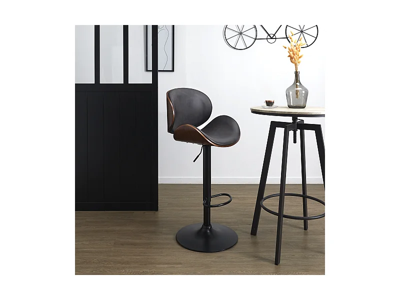 Chaise De Bar Reno Noir