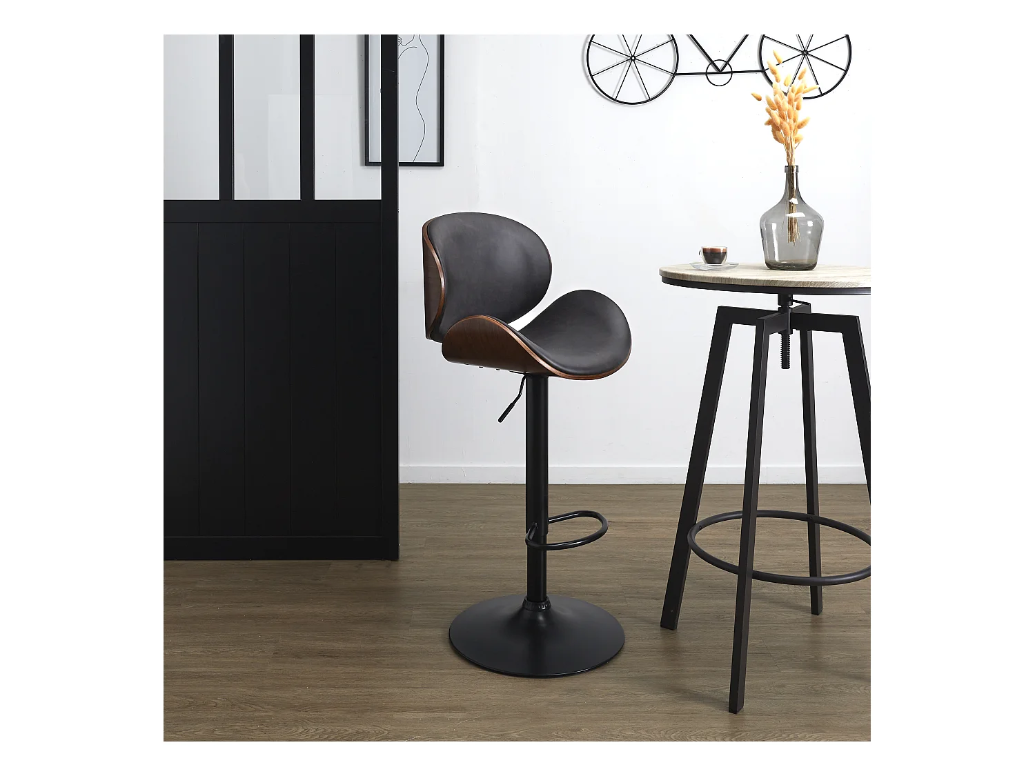 Chaise De Bar Reno Noir