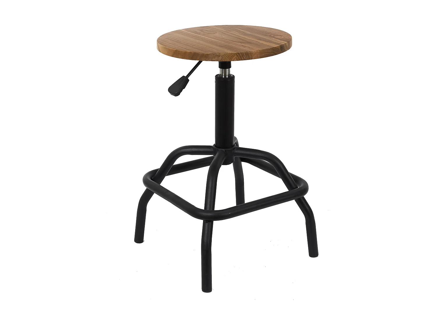 Tabouret De Bar Reglable Bois Brut Ace Marron
