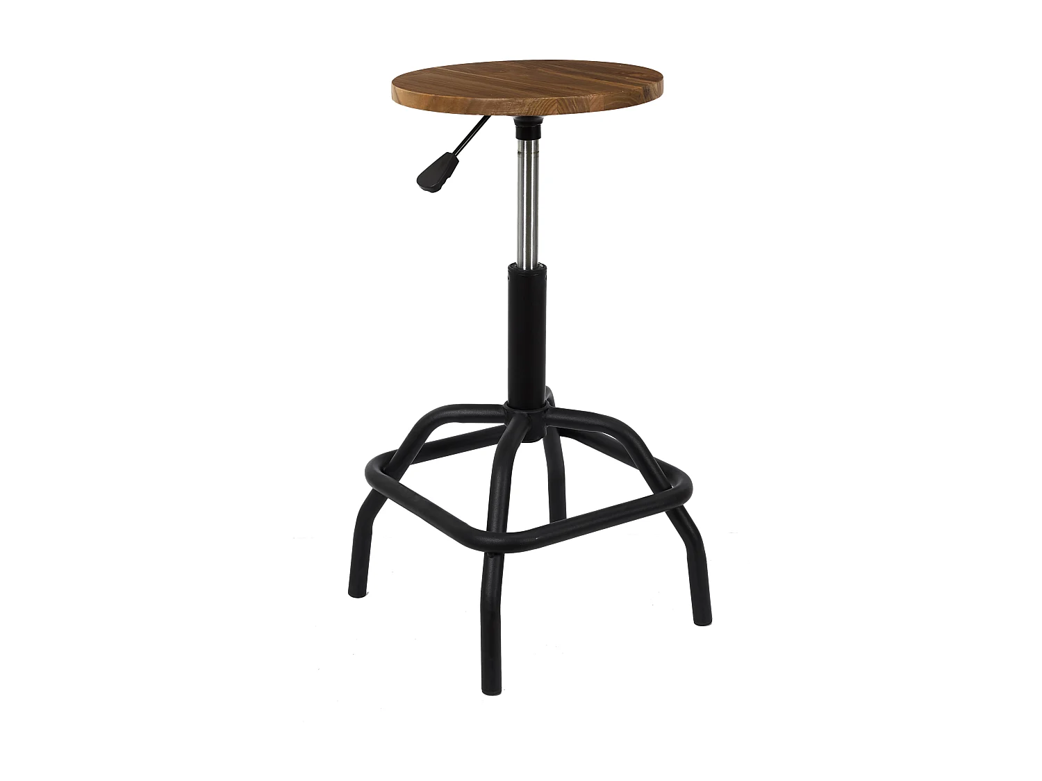 Tabouret De Bar Reglable Bois Brut Ace Marron