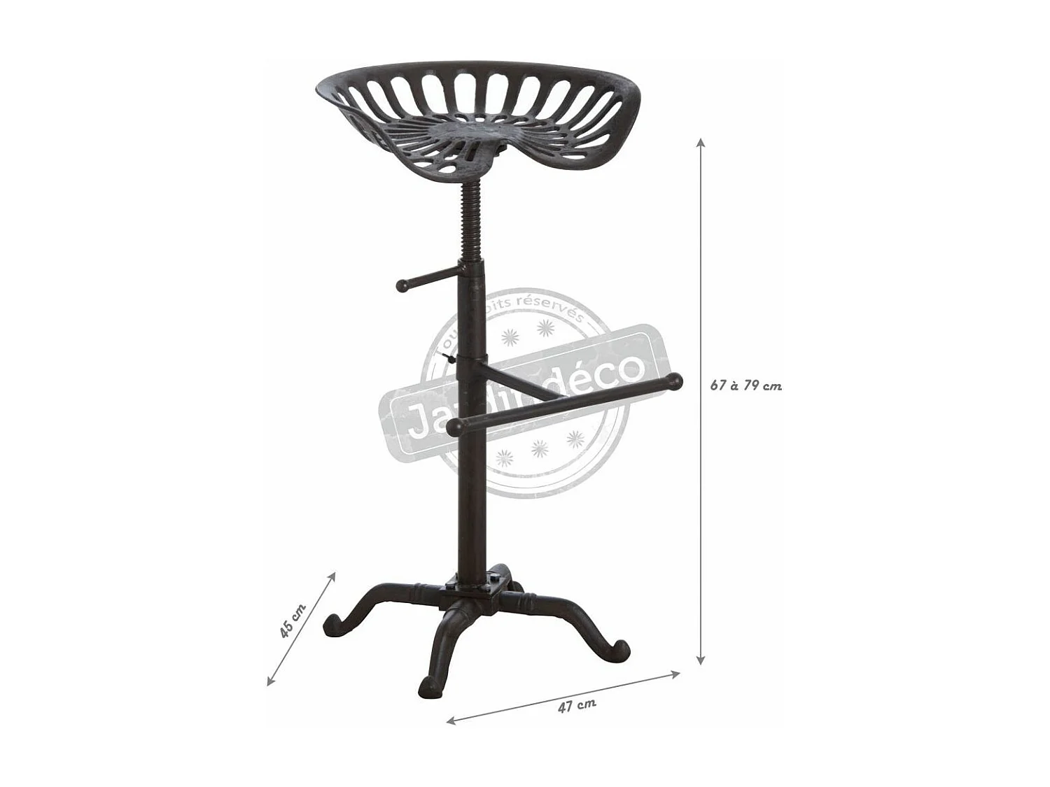 Tabouret haut en fonte