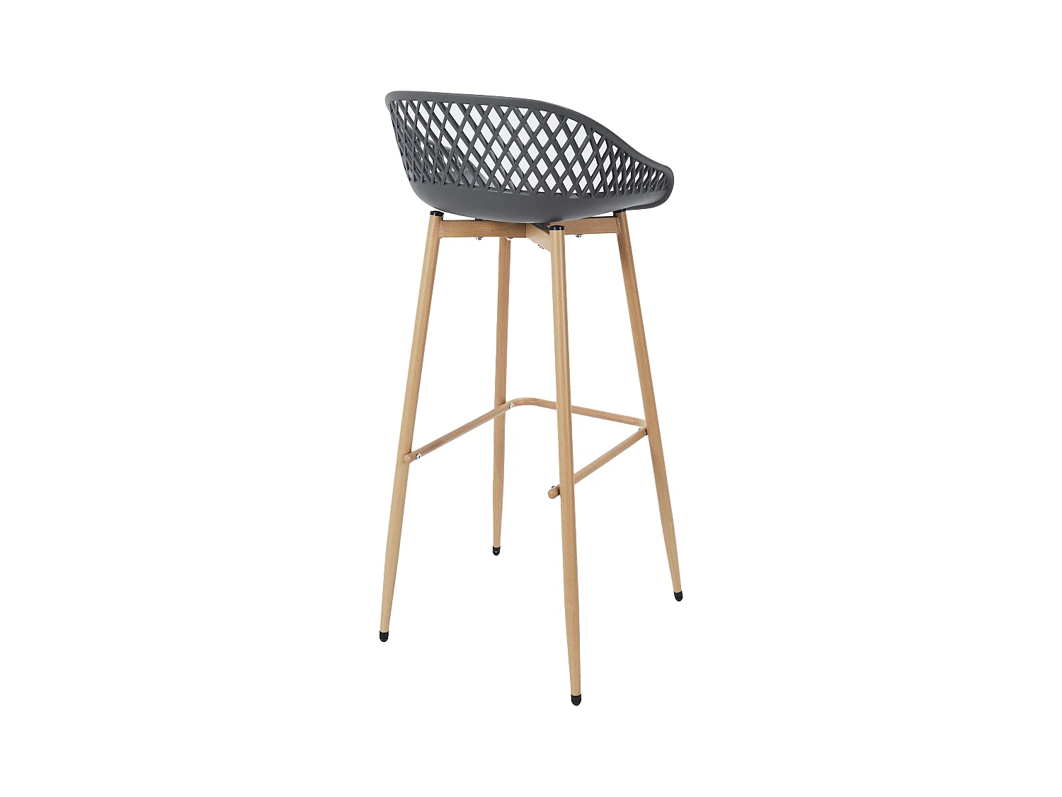 Tabouret De Bar Malaga Gris - Lot De 2 Gris, Marron