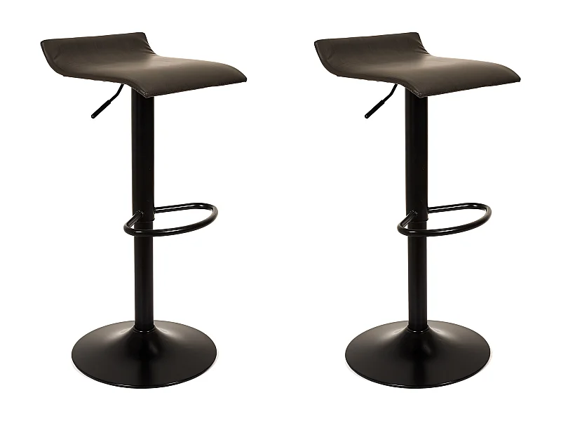 Tabouret De Bar Reglable Dante - Lot De 2 Marron